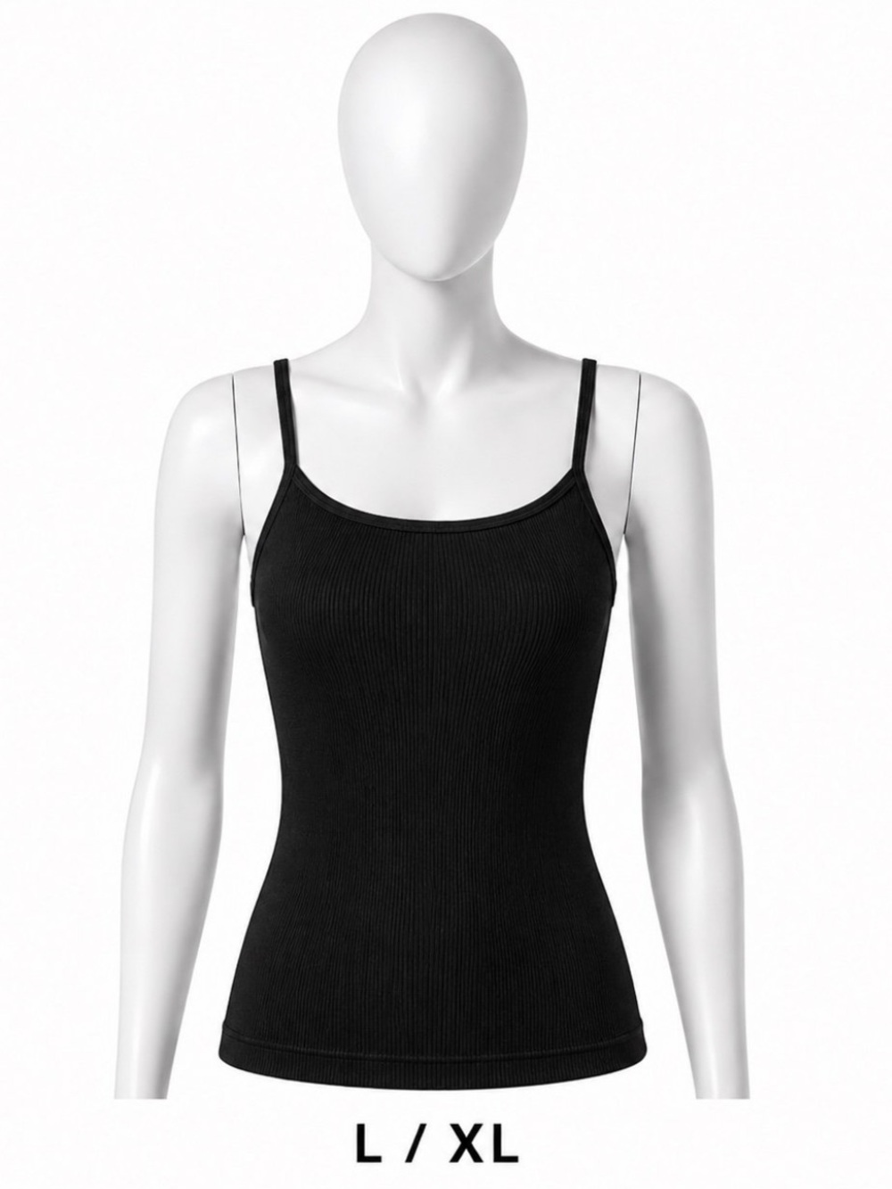 Bombas Seamless Built-In Bra Cami Tank Black L/XL NWT